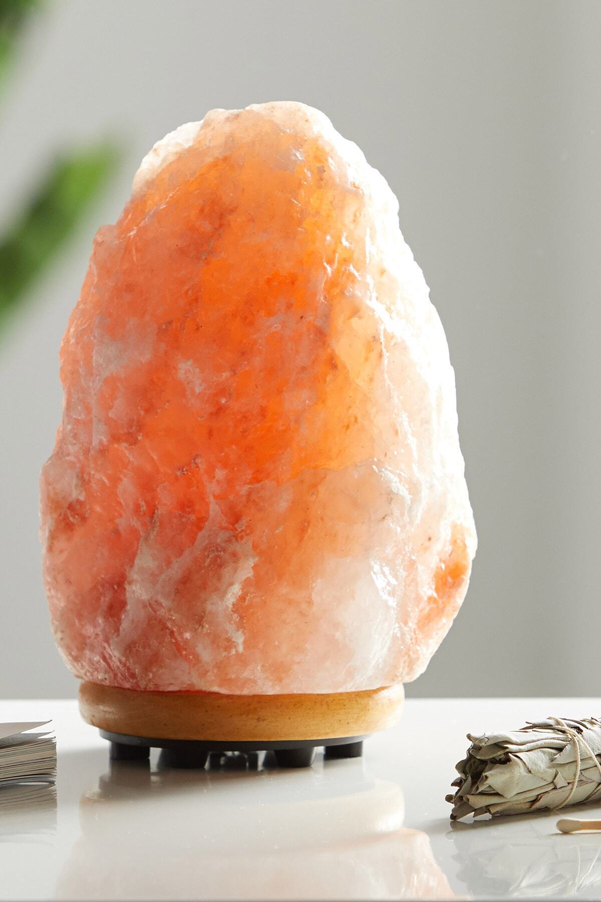 Natural Himalayan Salt Lamp 3-6 Kg 1.50 Mt On-Off Button Cable + Bulb