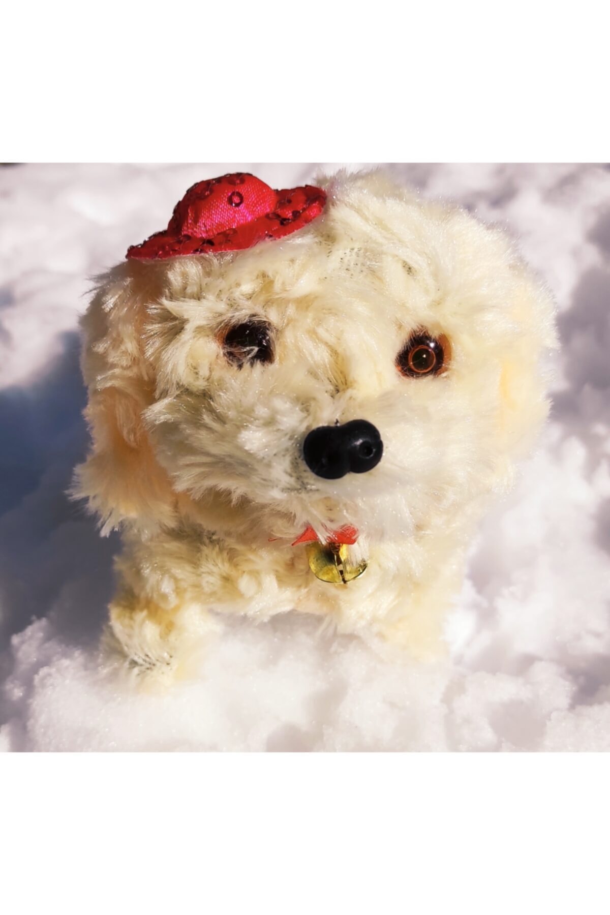 Mia Krem Yürüyen Havlayan Sevimli Pilli Peluş Köpek fotoğrafı 3 (önizleme)