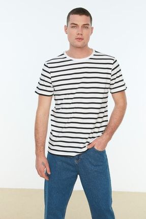 Beyaz Erkek Slim Fit T-Shirt TMNSS20TS0517