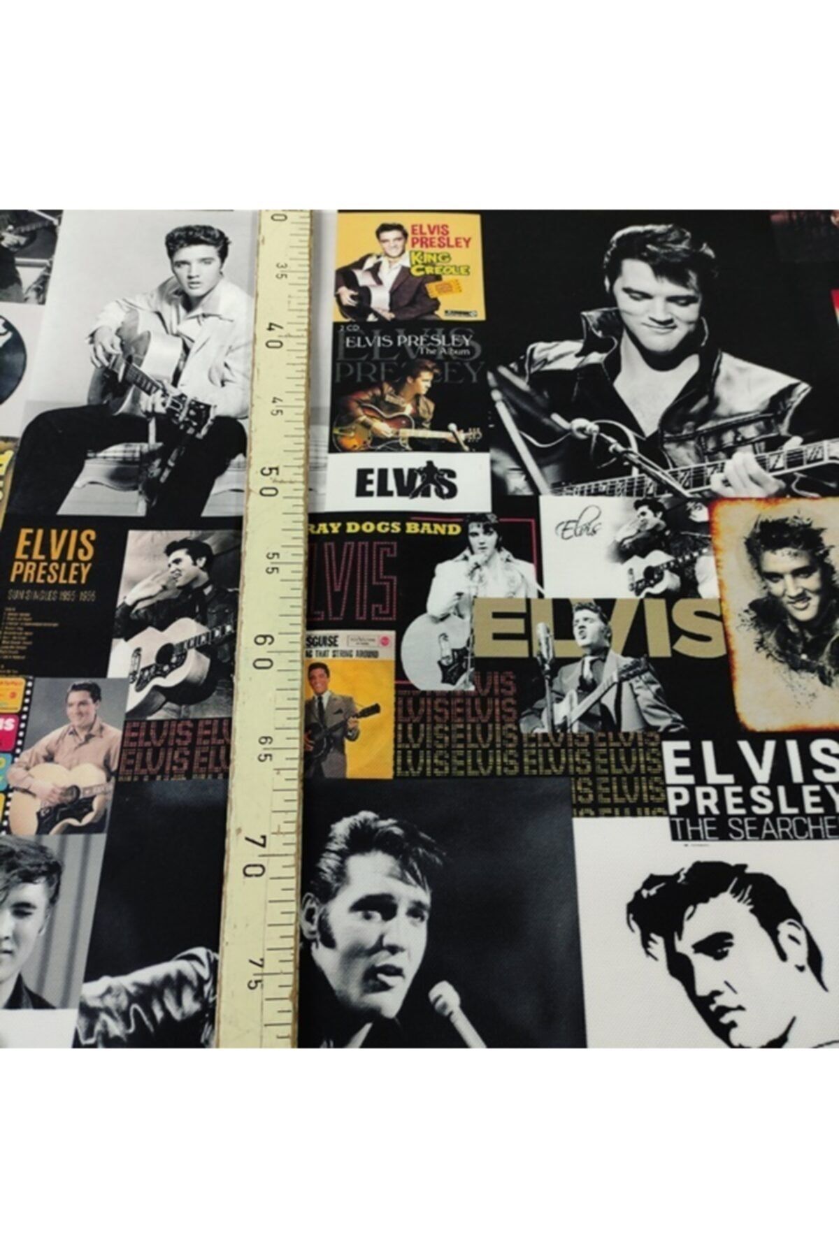 Tataroğlu Dijital Kumaş-Patchwork Elvis Presley Poster Digital Printed Fabric 2