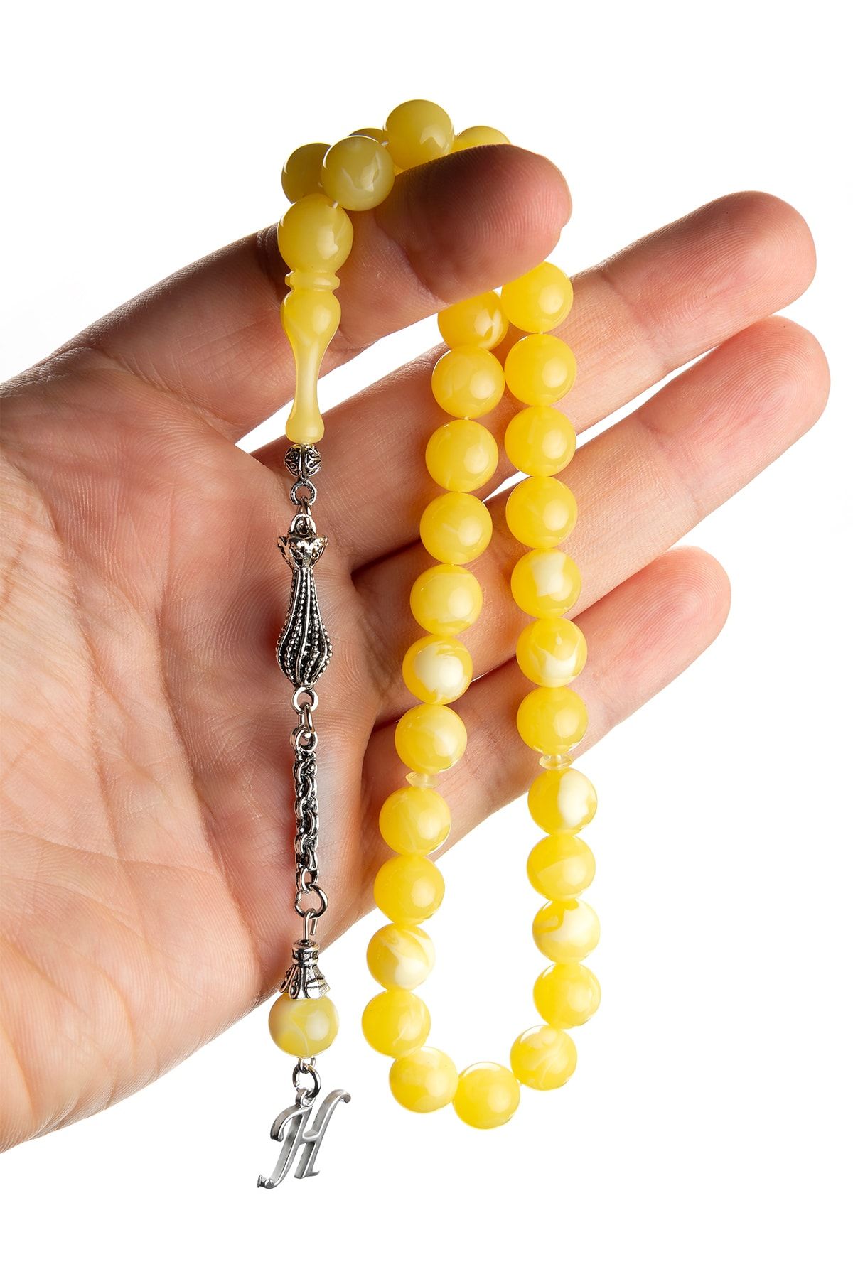 OTTOTESB H Men s Gift 10mm Sphere Cut Beirut Drop Amber Rosary