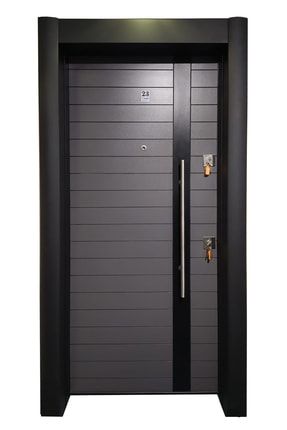 Celik Kapi Siyah-antrasit Düz Model Çelik Kapı, Daire Kapısı TYC00302395637