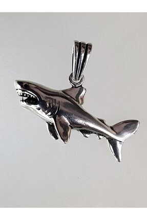 925 Ayar Gümüş Köpek Balığı Modeli Erkek Kolye Ucu GSNT-KBL