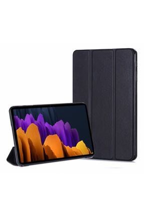 Samsung Galaxy Tab S7 Plus T970 Kılıf Slim Translucent Back Smart Cover Siyah / Uyumlu Tablet Kılıfı-M/54