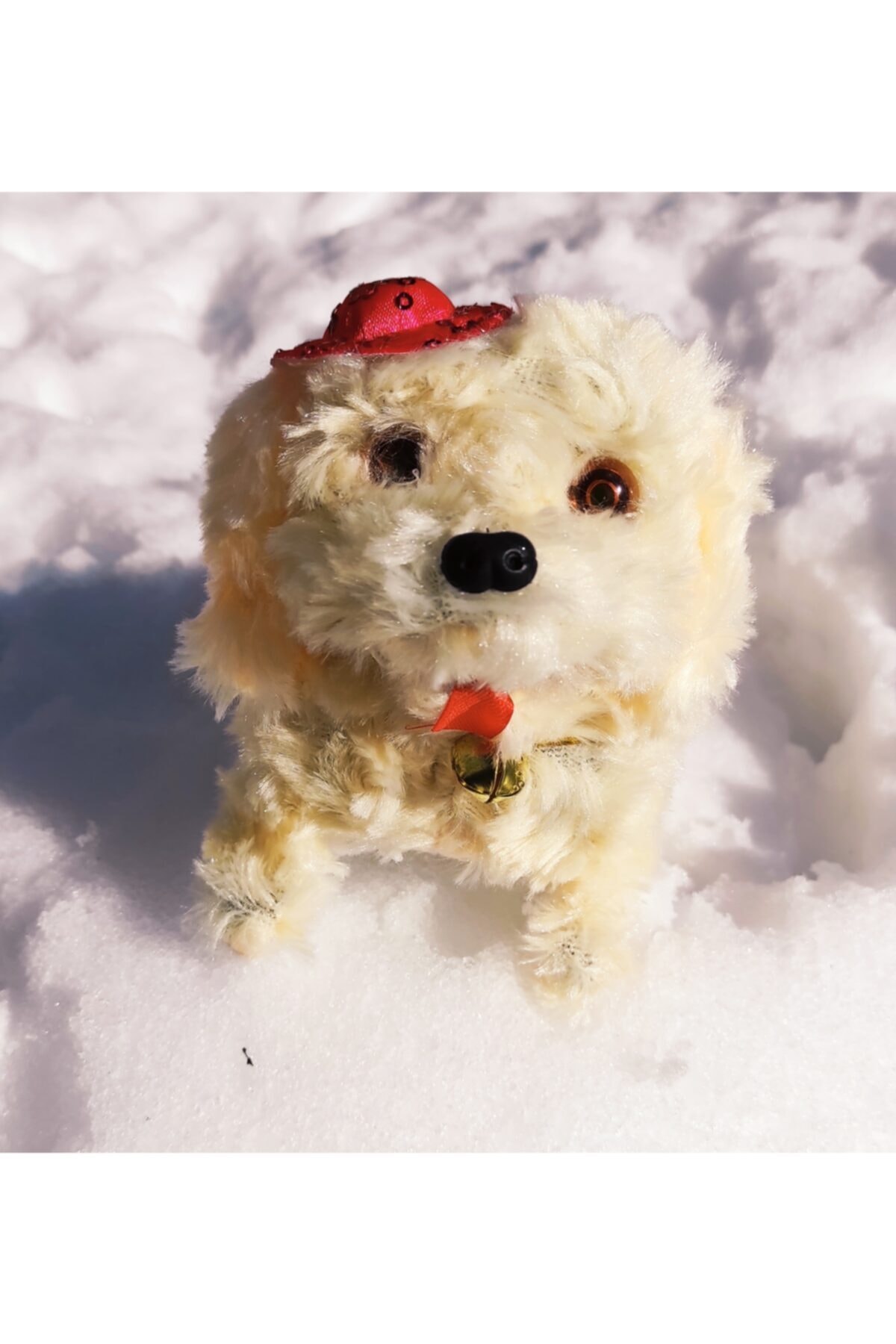 Mia Krem Yürüyen Havlayan Sevimli Pilli Peluş Köpek fotoğrafı 5 (önizleme)