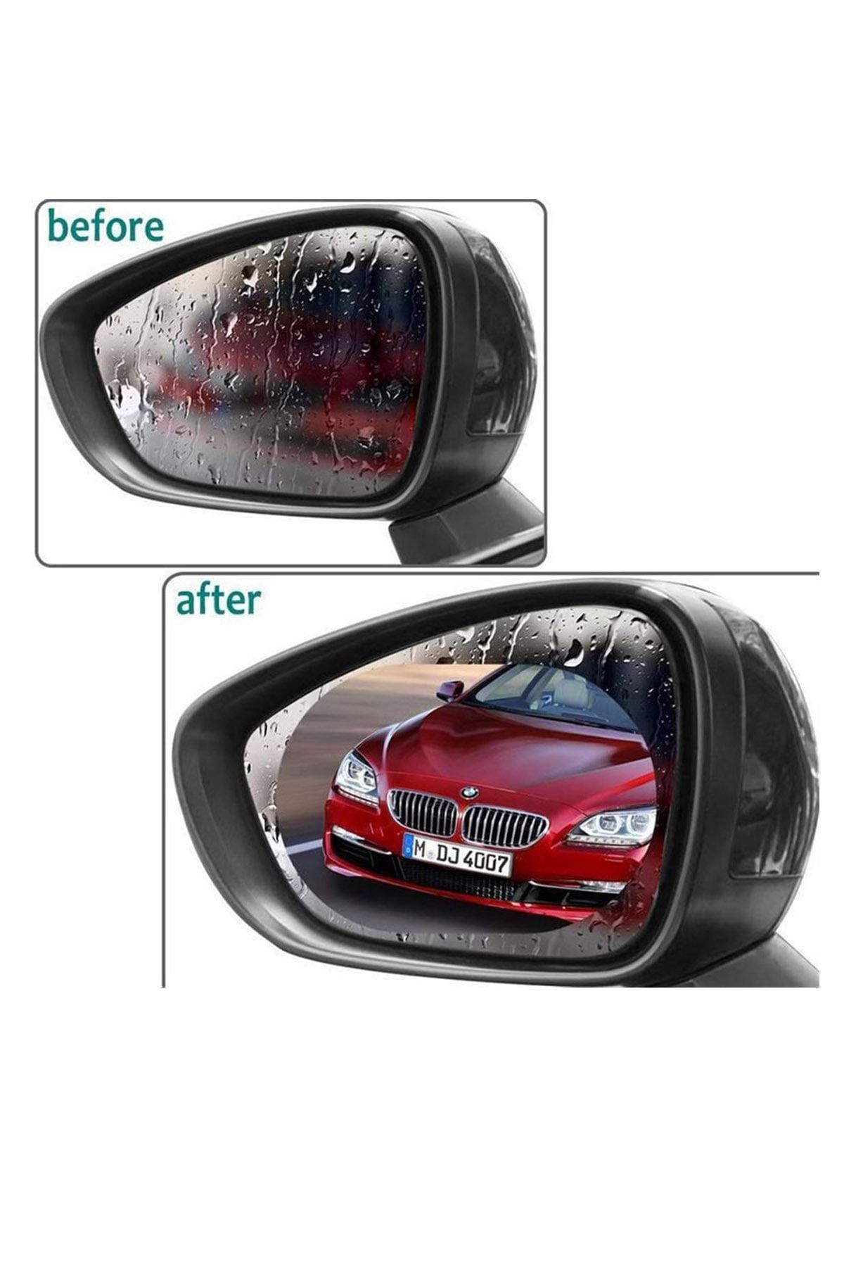 AutoFresh-Renault Captur Compatible Rain Mist Water Blocking Mirror Window Film and Rain Blocking Windshield 2
