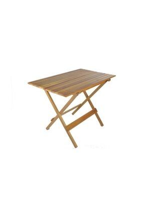 Ahsap Katlanir Masa Orta 50x80cm Acik Renk Trendyol