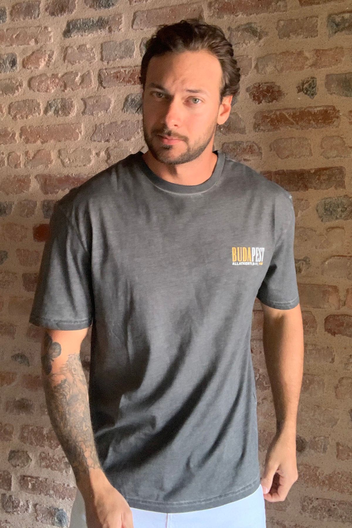 Trendyol Man Antrasit Erkek T Shirt Tmnss20ts0983 Trendyol