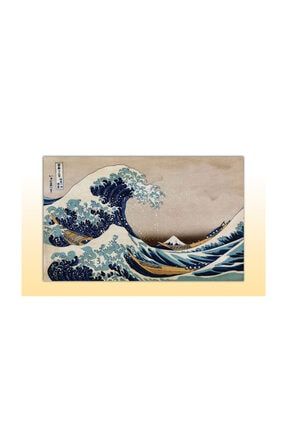 Ahşap Tablo Buyuk Dalga Katsushika Hokusai Yatay-10199-25-35