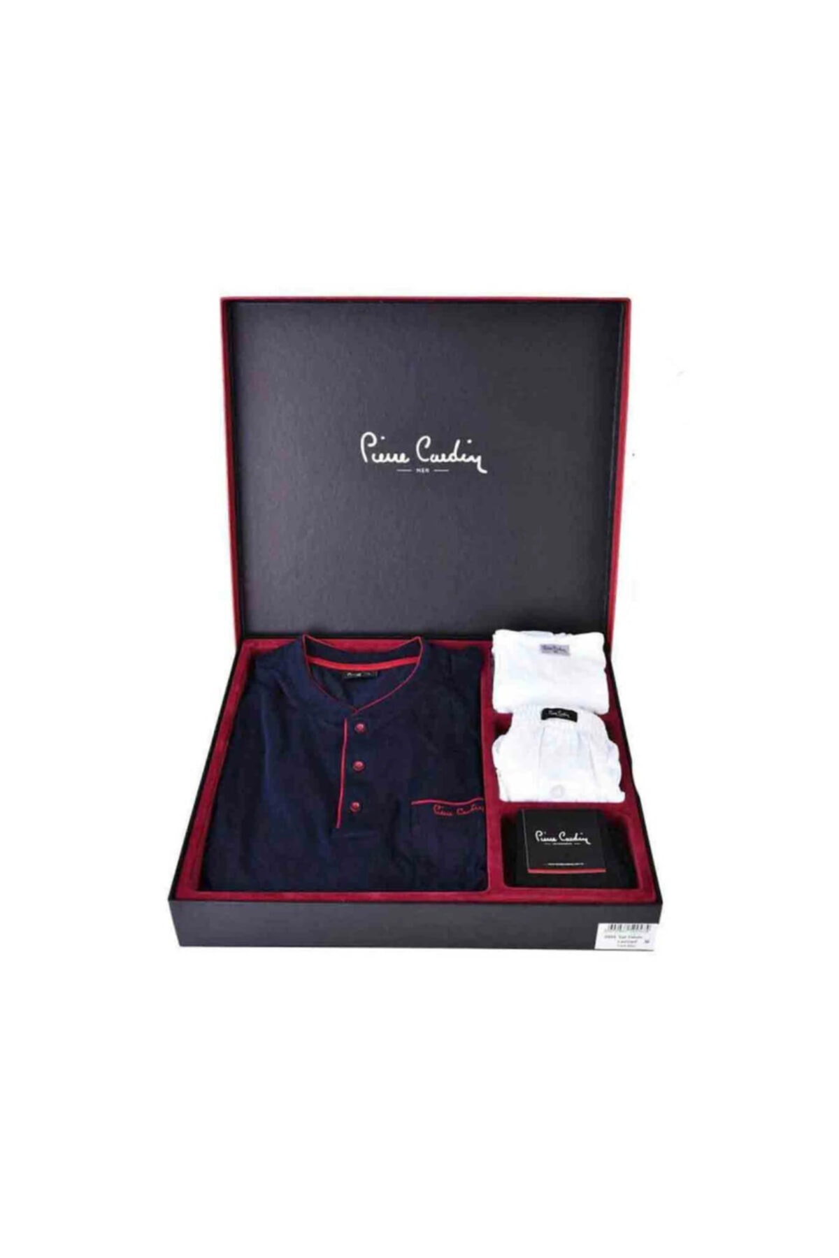 پیژامه و لباس خواب مردانه آبی سرمه ای پیرکاردین | 2000 اورجینال - تصویر 3