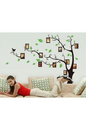 Ev Dekorasyonu Fotoğraf Çerçeveli Ağaç Kendinden Yapışkanlı Pvc Sticker Duvar Dekor SK-99