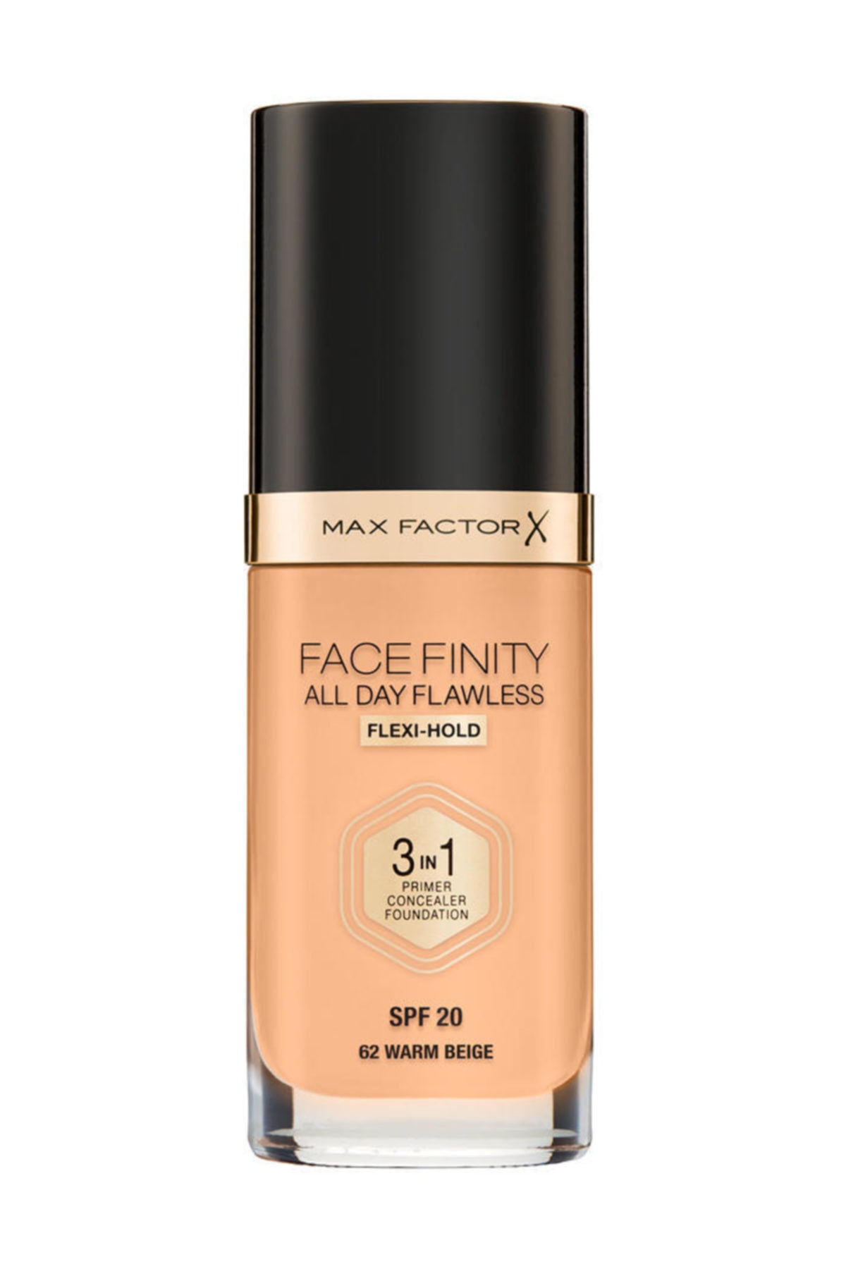 Max Factor Fondöten - FaceFinity All Day Flawless Foundation 62 Warm Beige 3614227923409