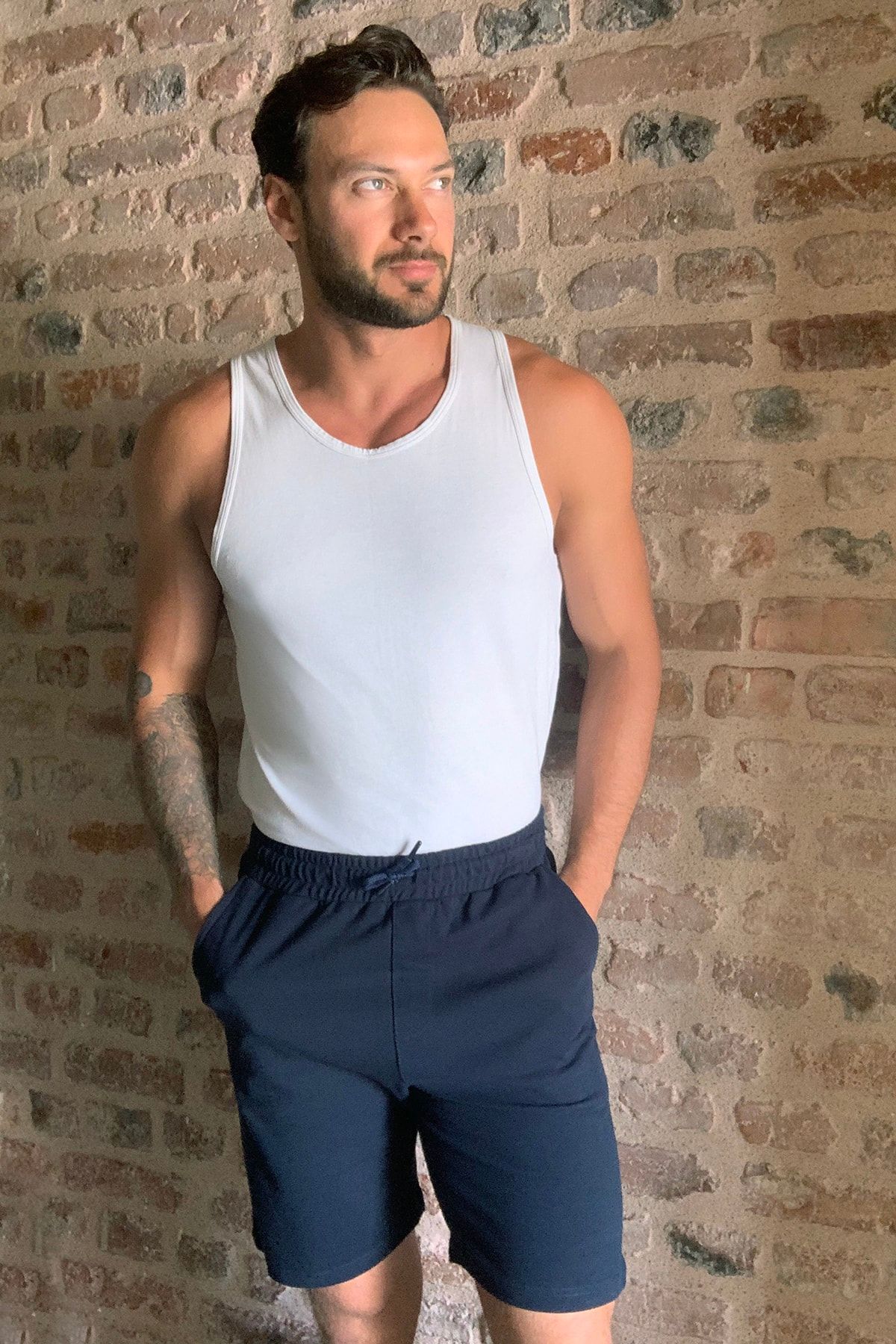 Trendyol Man Lacivert Erkek Sort Bermuda Tmnss20sr0169 Trendyol
