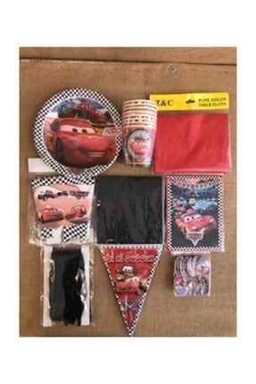 Parti Furyasi Cars Simsek Mcqueen Dogum Gunu Parti Susleri 8 Kisilik Trendyol