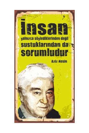 Aziz Nesin Ahşap Edebiyat Posteri 20340094