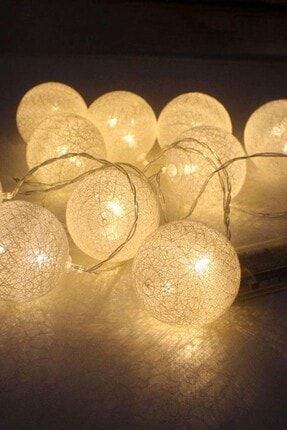 Nettenevime Renkli Led Isik Toplari Dekoratif Isikli Hasir Toplar Trendyol