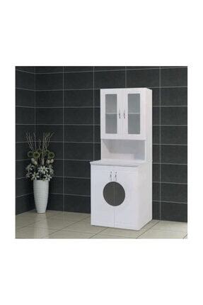 Evros Mobilya Evros Nergis 150 Cm Banyo Dolabi Camasir Makine Dolapli Trendyol