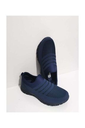 Aqua Lastikli Günlük Yürüyüş Erkek Spor Ayakkabı Sneaker Fileli Lacivert 302 JCK302