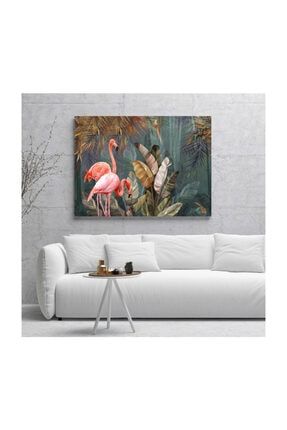 Flamingolu Orman Kanvas Tablo POS8081