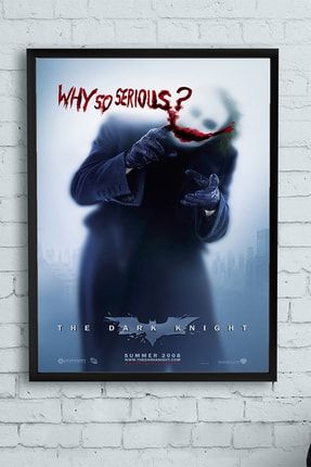 The Dark Knight-kara Şövalye Joker Film Afişi Çerçeveli Tablo 2 (30 X 40cm) PSTRMNYC11714