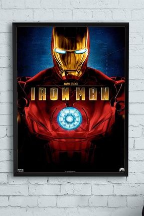 Iron Man-demir Adam Film Afişi Çerçeveli Tablo 2 (40x50cm) PSTRMNYC10783