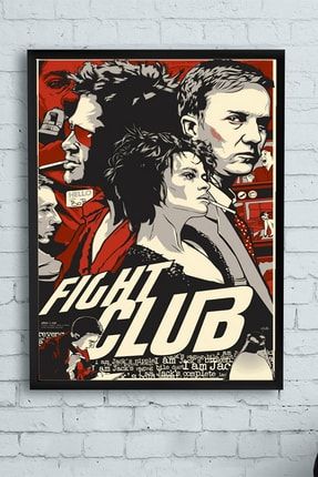 Fight Club-dövüş Kulübü Film Afişi Çerçeveli Tablo 8 (50x70cm) PSTRMNYC10618