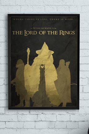 The Lord Of The Rings -yüzüklerin Efendisi Film Afişi Çerçeveli Tablo 4 (21x30cm) PSTRMNYC11731