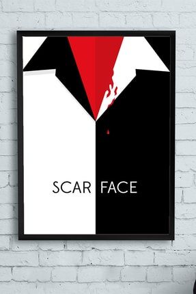 Scarface Film Afişi Çerçeveli Tablo 2 (50x70cm) PSTRMNYC11472