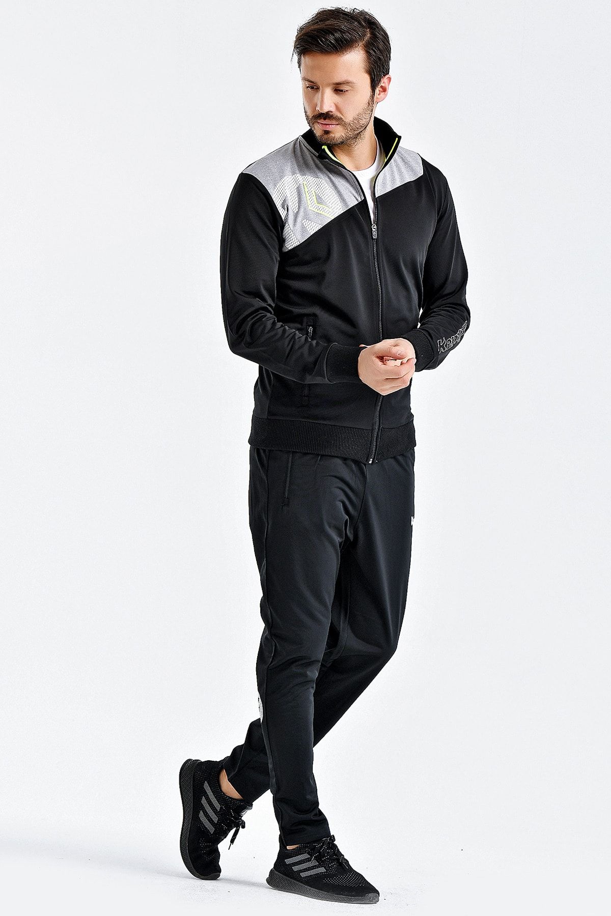 Kempa Black Polyester Tracksuit Set