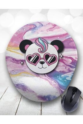 Pink Cute Panda Bilek Destekli Mouse Pad TMP-1010