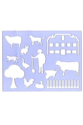 Şekil Boyama Şablonu Çiftlik Ve Hayvanları 001887