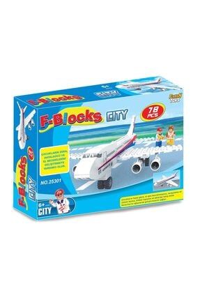 F Blocks City Seti 78 Parça Lego Uçak 2132