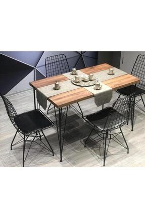 Cosargroup Masa Sandalye Takimi Atlantik Cam 80 120 Cm Masa 4 Sandalye Seti Trendyol