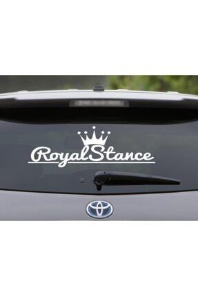 Royal Stance Arka Cam Sticker Yapıştırması Araba Stickerı Siyah1b37