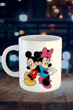 Mickey Ve Minnie Baskılı Porselen Kupa Bardak M3k217 M3K217