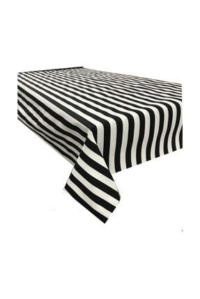 Saythink Siyah Beyaz Cizgili Masa Ortusu 100cm X 140cm Trendyol