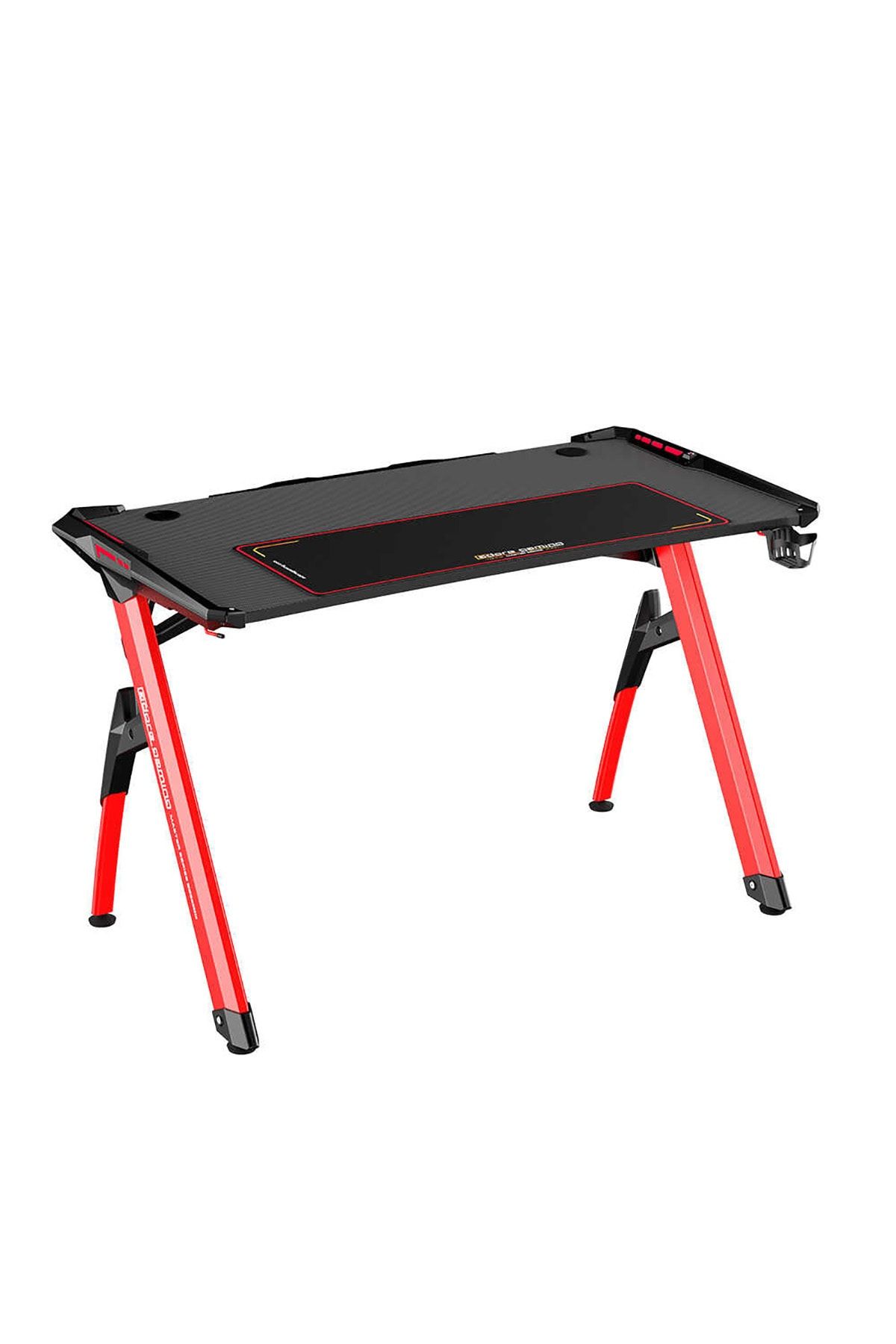 Adore Mobilya Adore Gaming Master Rgb Oyuncu Masasi Agt 124 Qk 1 Karbon Celik Govde Siyah Kirmizi Trendyol