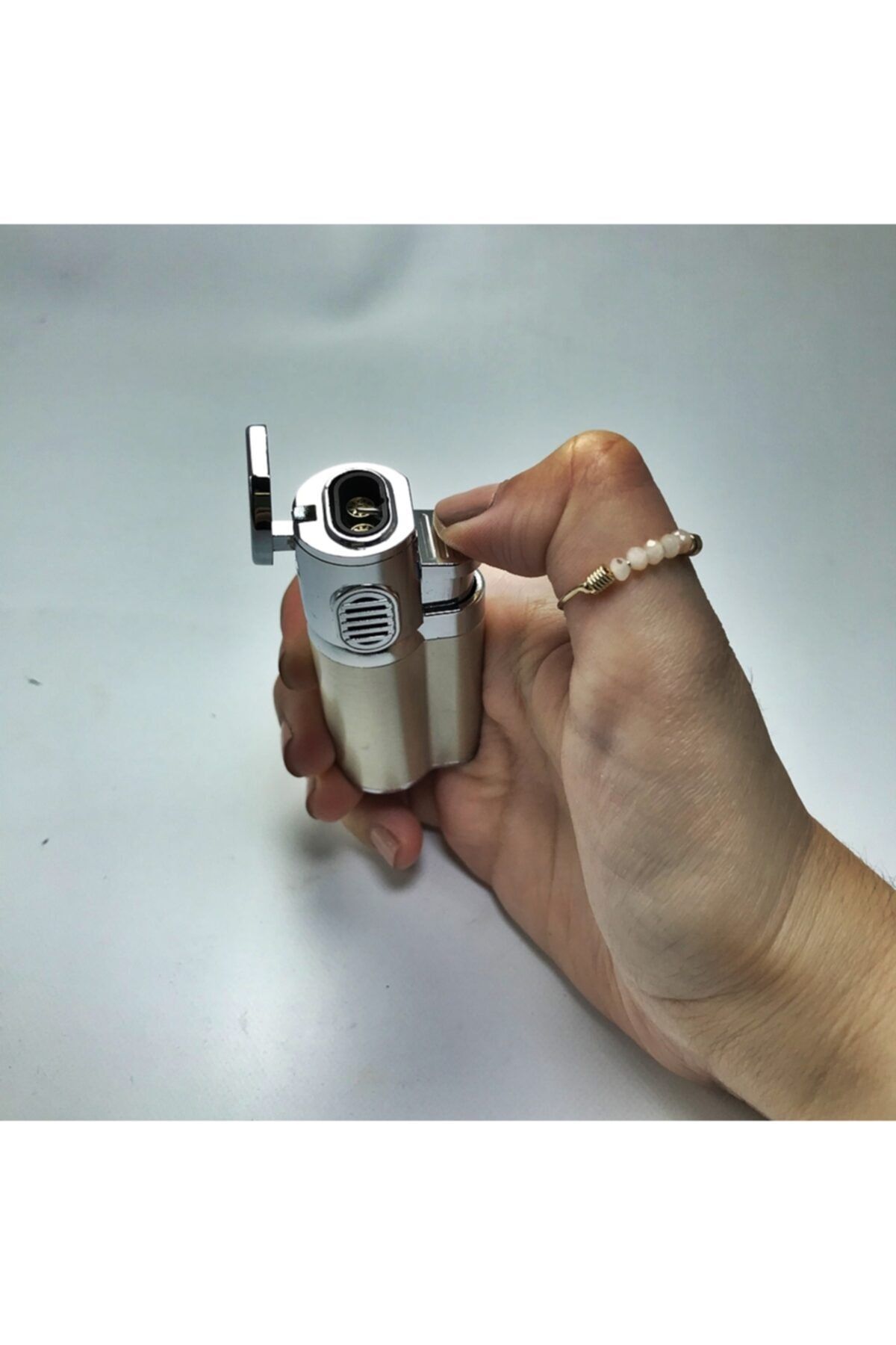 Metal Çift Yanan Turbo Çakmak - 3