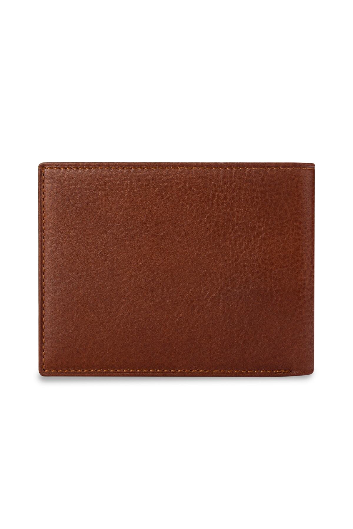 Garbalia-Chapel Genuine Leather Classic Tan Men's Wallet with Coin Compartment 4