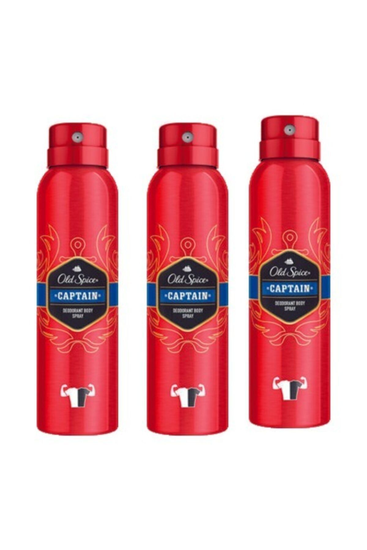 اسپری دئودورانت 150 میلی لیتر کاپیتان 3 عدد Old Spice
