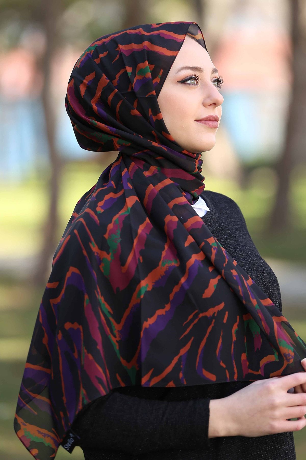 Stella-Hot Colored Zebra Pattern Shawl 72x180cm 4
