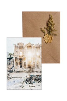 Life Art 2 Li Suluboya Kartpostal Seti Zarf Roma Izmir Trendyol
