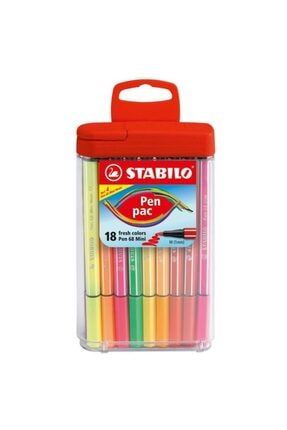 Stabılo Pen 68 Mini Pac Askılı Kutu 18 Li 340038083