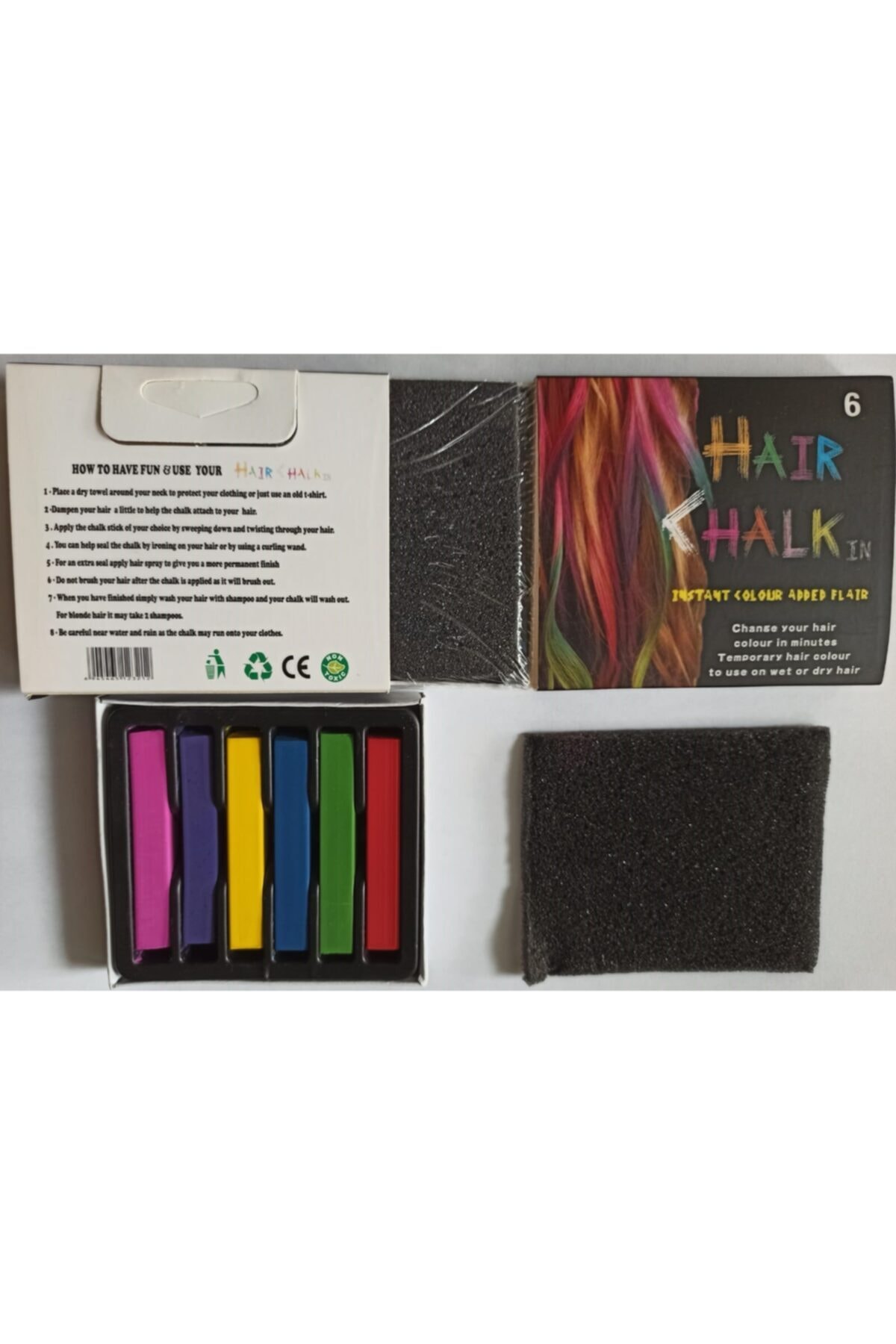 Hair Chalk Saç Tebeşiri Seti 6 Renk