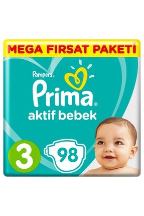 Prima Bebek Bezi Aktif Bebek 3 Beden 124 Adet Midi Ultra Firsat Paketi Trendyol