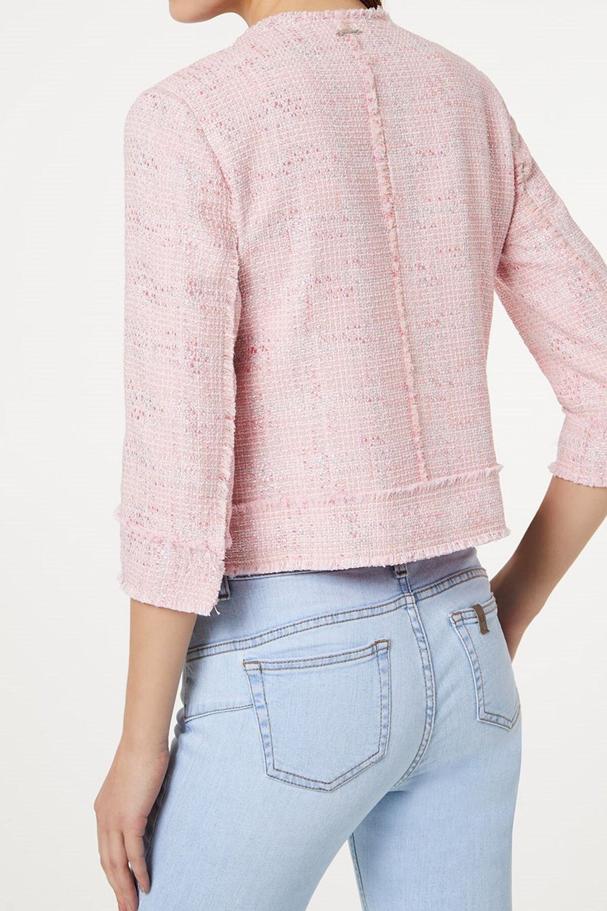 Liu Jo Tuvit Kumas Ceket Pembe P995s3589 Trendyol