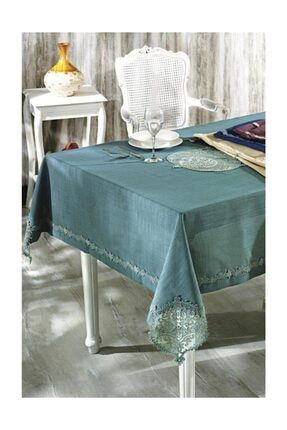 Royal Nazik Elegance Dertsiz 160cmx260cm Masa Ortusu Mavi Renk Trendyol