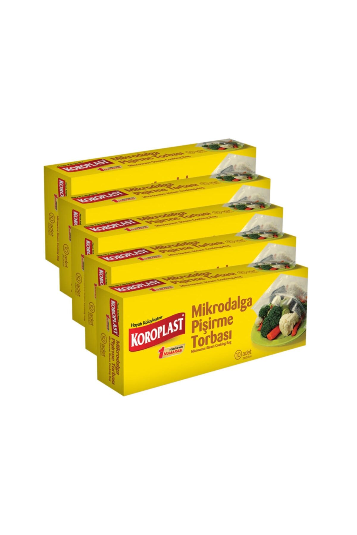 Mikrodalga Pişirme Torbası 24x21,5 Cm 10 Adet - 5'li