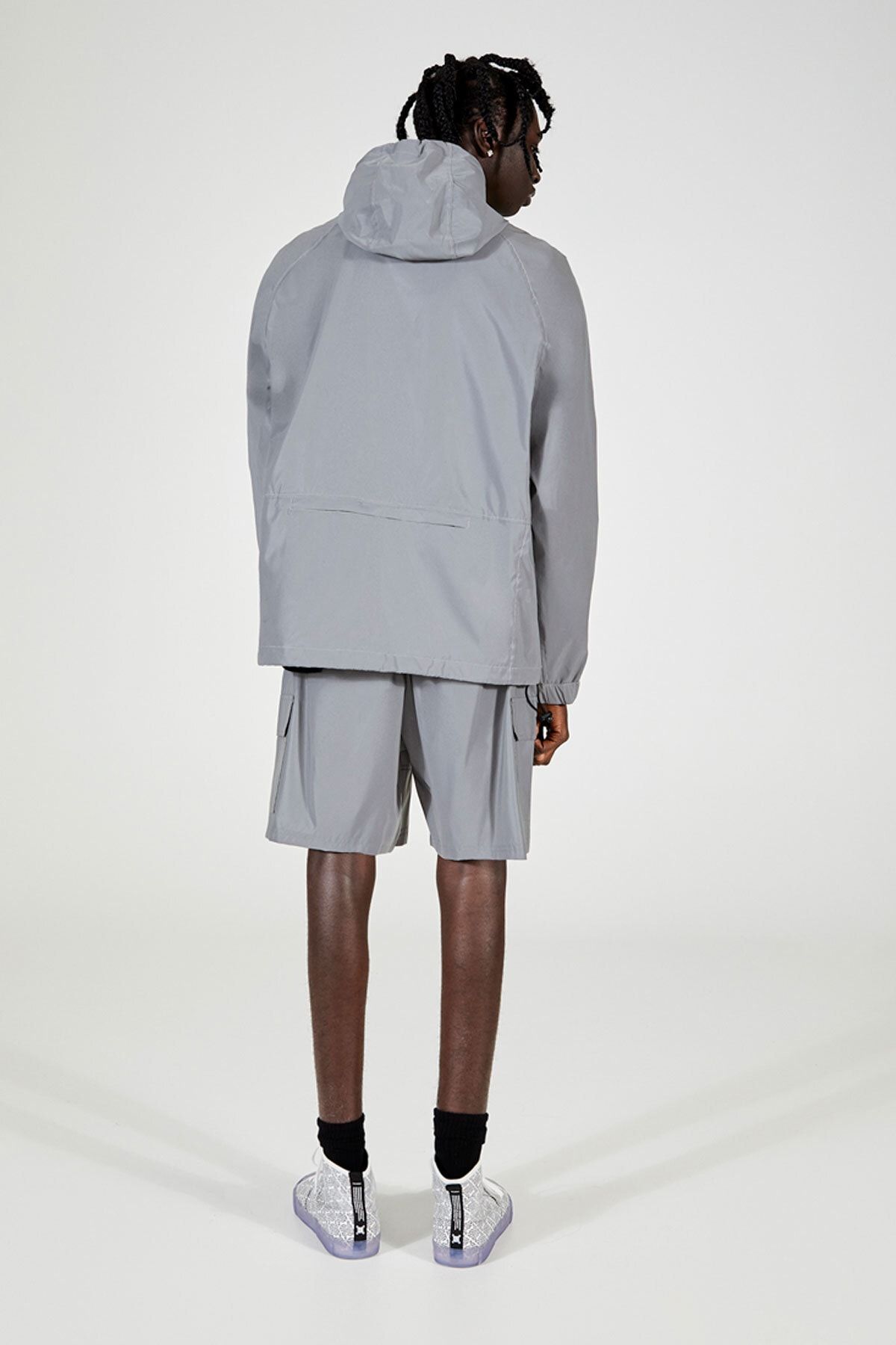 Pull Bear Erkek Gri Reflektor Gri Kanguru Mont 05713908 Trendyol