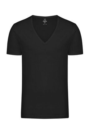 Sementa Erkek Siyah V Yaka Modal Derin Tshirt Trendyol